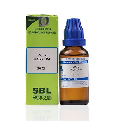  SBL Acidum Picricum Homeopathy Dilution 6C, 30C, 200C, 1M, 10M, CM