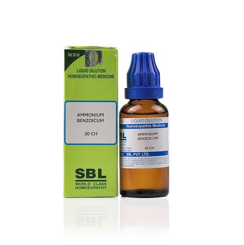 SBL Ammonium Benzoicum Homeopathy Dilution 6C, 30C, 200C, 1M, 10M, CM