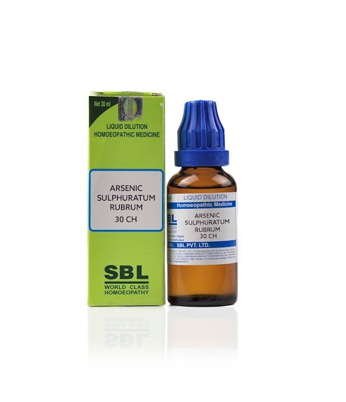 SBL-Arsenicum-Sulphuratum-Rubrum-Homeopathy-Dilution-6C-30C-200C-1M-10M.
