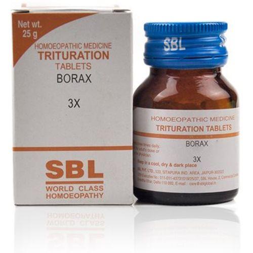 SBL Borax 3X Homeopathy Trituration Tablets