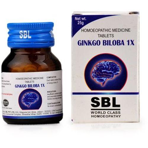 SBL Ginkgo Biloba 1X Tablets - Promotes Blood Circulation in Brain, Improves Memory