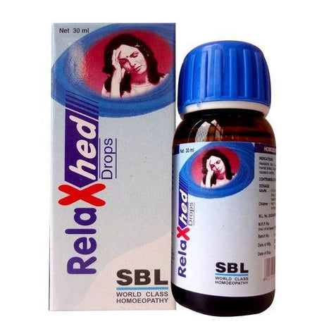 SBL Relaxhed Drops provide homeopathic relief for migraines, stress, and digestive headaches. Safe, effective