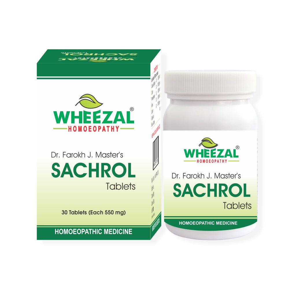 Wheezal Dr Farokh J M Homeopathy Sachrol Tablets for Diabetes Mellitus