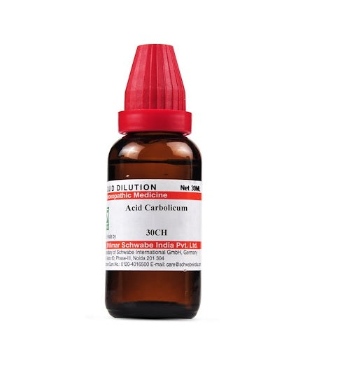 Schwabe Acidum Carbolicum Homeopathy Dilution 6C, 30C, 200C, 1M, 10M, CM