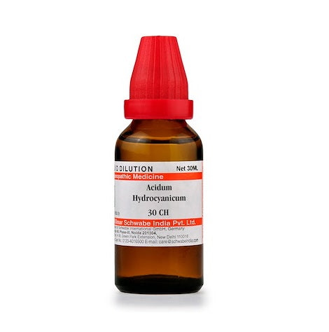 Schwabe Acidum Hydrocyanicum Homeopathy Dilution 6C, 30C, 200C, 1M 