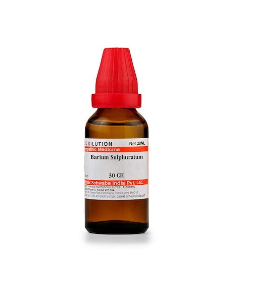 Schwabe Barium Sulphuratum Homeopathy Dilution 6C, 30C, 200C, 1M, 10M