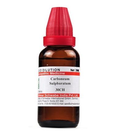 Schwabe-Carboneum-Sulphuratum-Homeopathy-Dilution 6C, 30C, 200C, 1M, 10M.