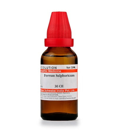Schwabe-Ferrum-Sulphuricum-Homeopathy-Dilution-6C-30C-200C-1M-10M