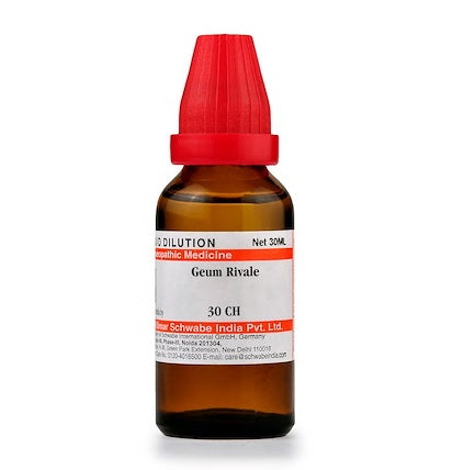 Schwabe Geum rivale Homeopathy Dilution 6C, 30C, 200C, 1M, 10M, CM