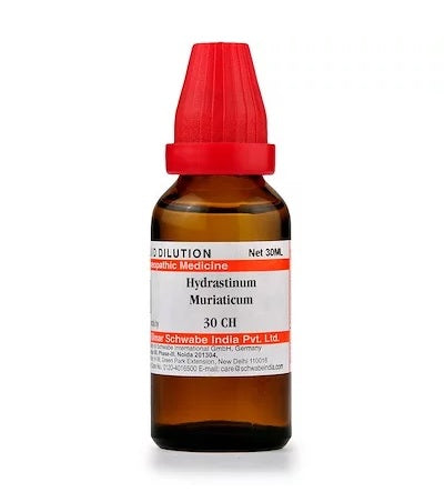 Schwabe Hydrastinum Muriaticum Homeopathy Dilution 6C, 30C, 200C, 1M, 10M