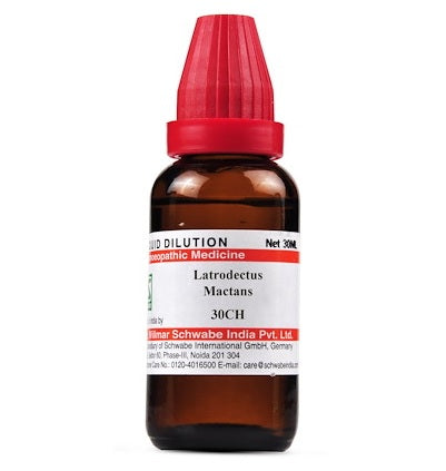 Schwabe-Latrodectus-Mactans-Homeopathy-Dilution-6C-30C-200C-1M-10M.