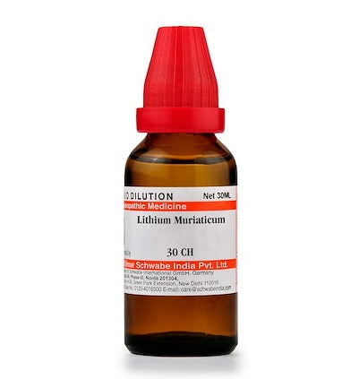 Schwabe Lithium Muriaticum Homeopathy Dilution 6C, 30C, 200C, 1M, 10M