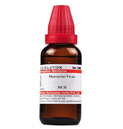 Schwabe Mercurius Vivus Homeopathy Dilution 6C, 30C, 200C, 1M, 10M