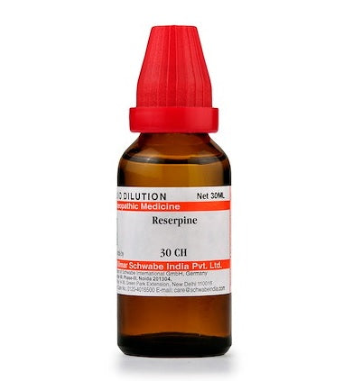Reserpine Homeopathy Dilution 6C, 30C, 200C, 1M, 10M