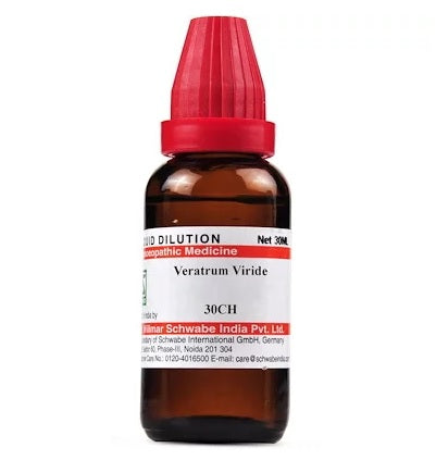 Schwabe Veratrum Viride Homeopathy Dilution 6C, 30C, 200C, 1M, 10M