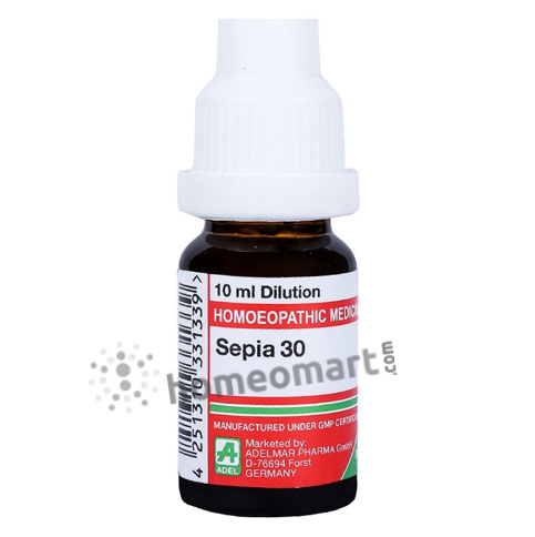 Adel Sepia-Homeopathy-Dilution-6C-30C-200C-1M.