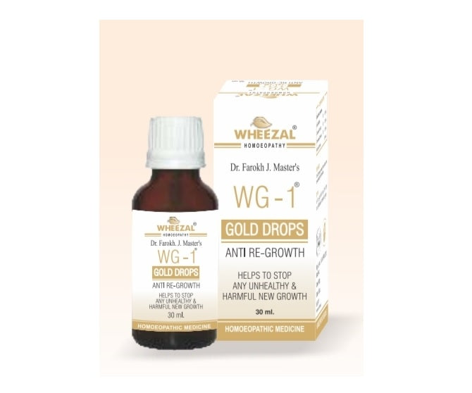 WG 1 Gold homeopathy Drops, helps to stop any unhealthy & harmful new growth in the body