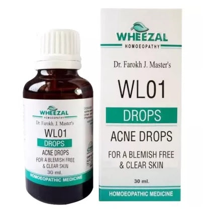 Wheezal WL 1 Homeopathy Acne Drops, BlackHead, Blemishes, Comedone