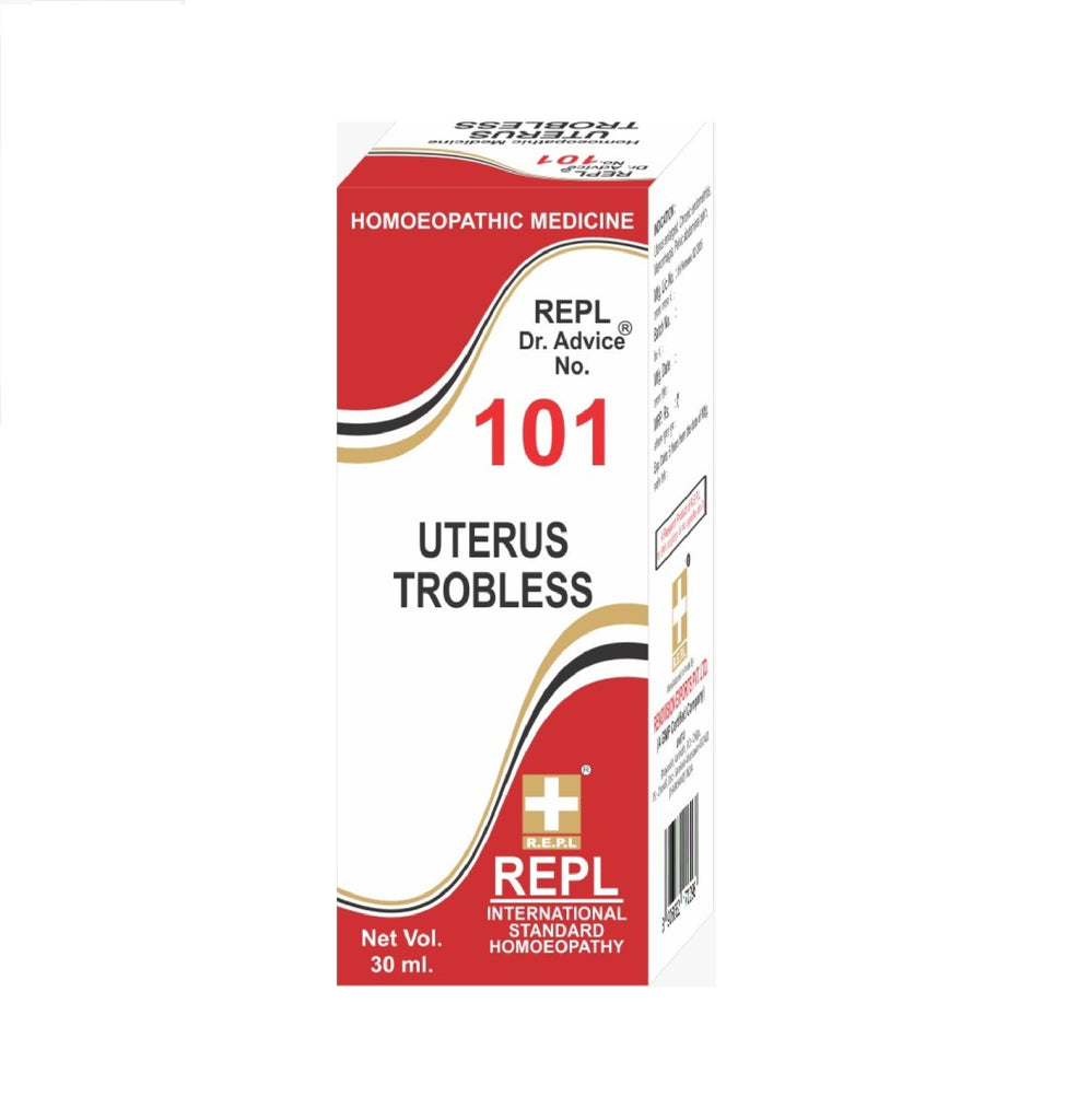 Homeopathy REPL Dr. Adv. No. 101 drops for UTERUS TROBLESS
