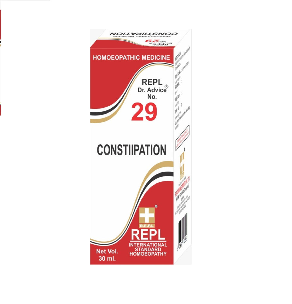 homeopathy REPL Dr Adv No 29 constipation drops dry hard stools Kabj ki dawa