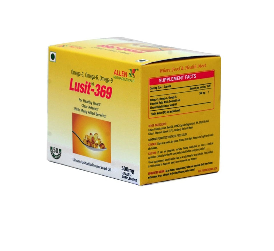 Lusit 369 Flaxseed Oil with Omega 3,6,9. Healthy Heart