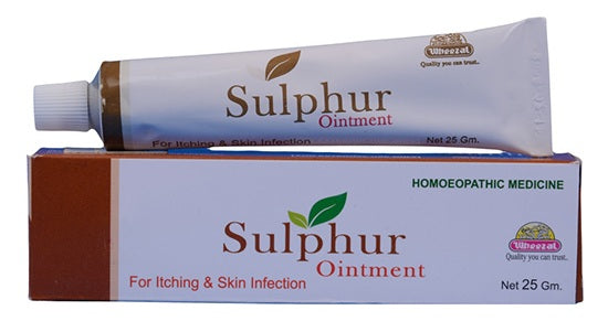 Wheezal Sulphur Ointment for itching and skin infections
