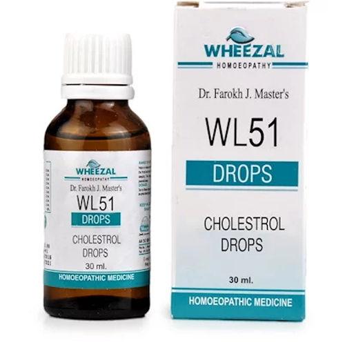 Wheezal WL51 Cholestrol Drops - Controls High Cholesterol and Triglycerides Levels