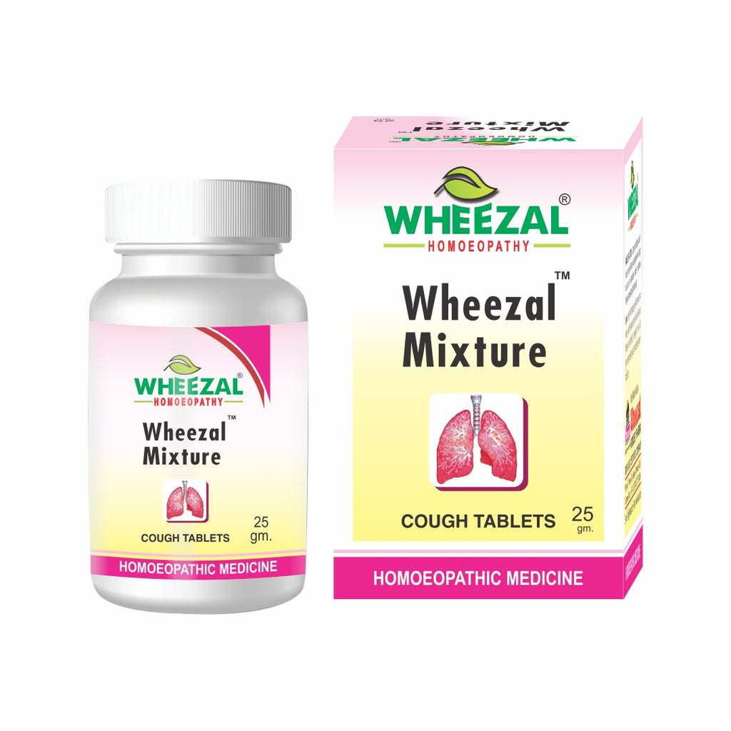 Wheezal Homeopathy Mixture Cough Tablets, Rattling of chest, Expectorant