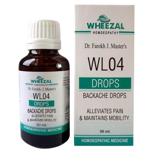 Wheezal WL 4 Backache homeopathy Drops  lumbago