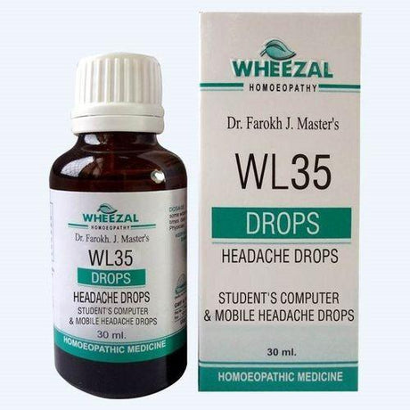 Get relief from screen-induced headaches, eye strain & migraines with Wheezal WL 35 Drops. Ideal for students & professionals.