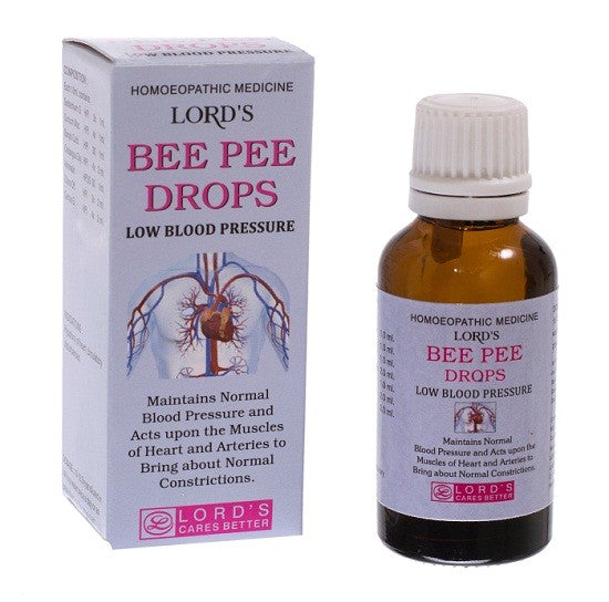 Lords Bee Pee homeopathy Drops for Low Blood Pressure, Hypotension