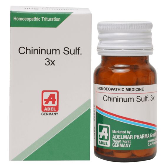 Adel Chininum Sulphuricum 3X Homeopathy Trituration Tablets
