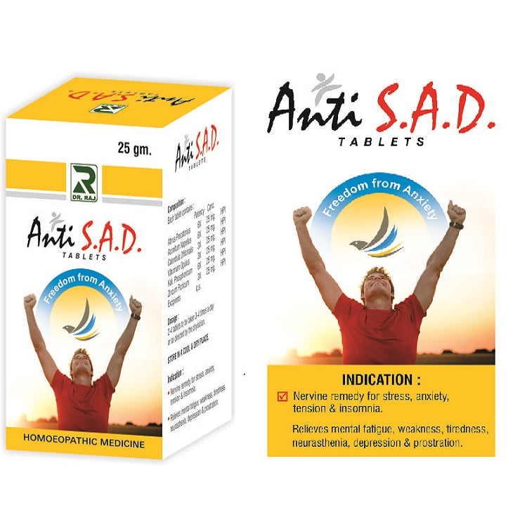 Dr. Raj Anti S.A.D: Stress & Anxiety Relief Tablets | MindEase