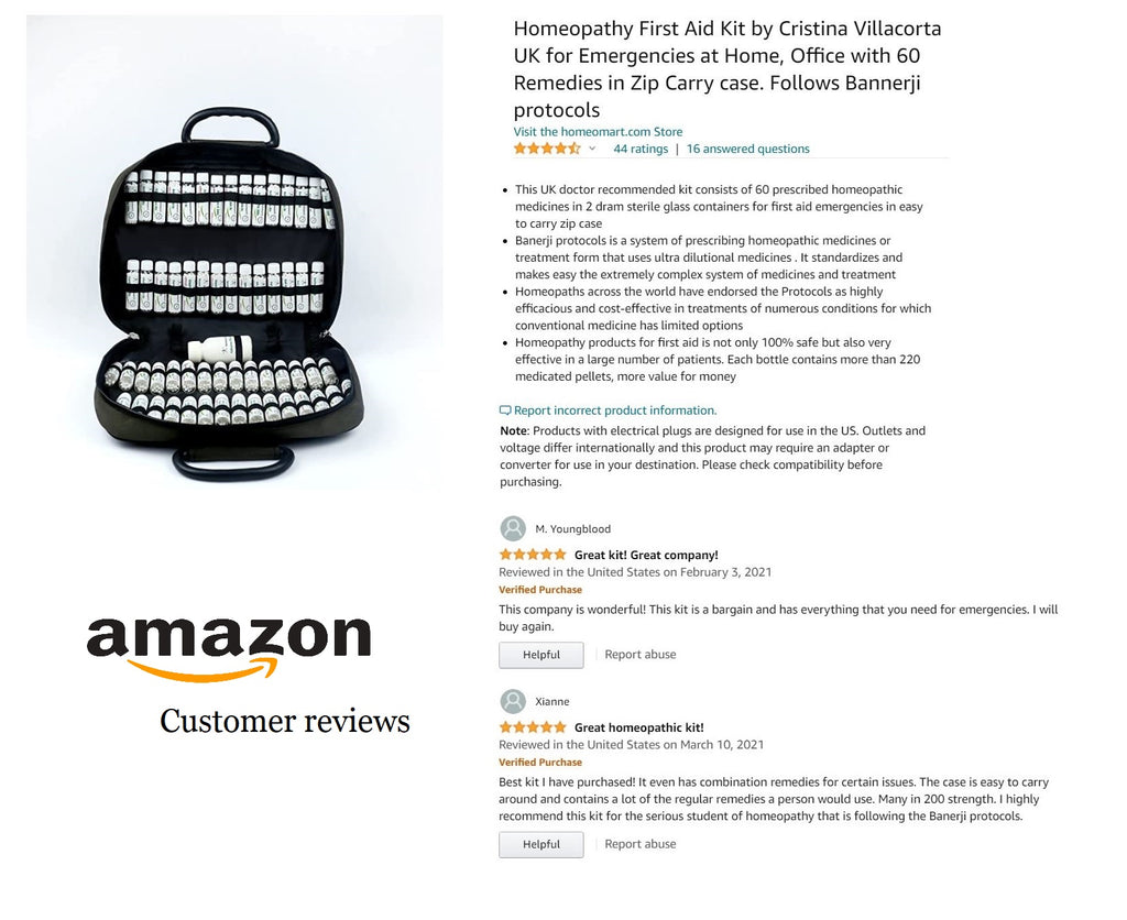 Amazon homeopathy kit review customer testimonials