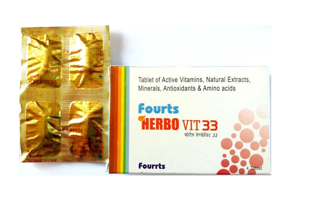 Fourrts Herbo Vit33 Tablets with Active minerals, Antioxidants, Amino Acids
