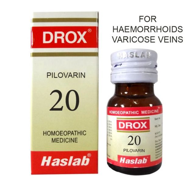 Haslab Drox-20 Pilovarin for Haemrrhoids, Varicose Veins