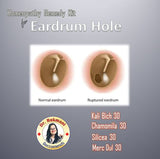 eardrum hole repair without surgery,  ear wellness kit, holistic ear care homeopathy, homeopathic hearing wellness support, perforated eardrum support remedies