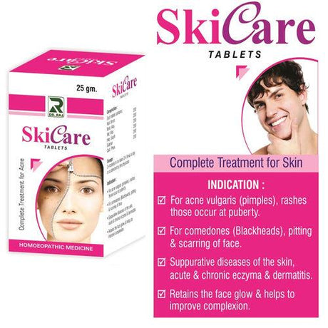 Dr Raj Skicare Tablets, Dr Raj Skincare Tablets, Skicare Tablet, Dr Raj Skicare Homeopathy, Dr Raj skin tablets, homeopathic skin care tablets, homeopathy for acne, homeopathic acne tablets, homeopathic skin tablets, homeopathy for pimples, homeopathic blackhead support, homeopathic skin wellness, Dr Raj Homoeo Pharmacy