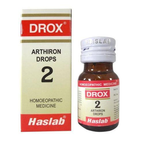 Get natural relief from arthritis, joint pain & stiffness with Drox 2 Arthiron Drops. A trusted homeopathy formula by Hahnemann Scientific Lab.