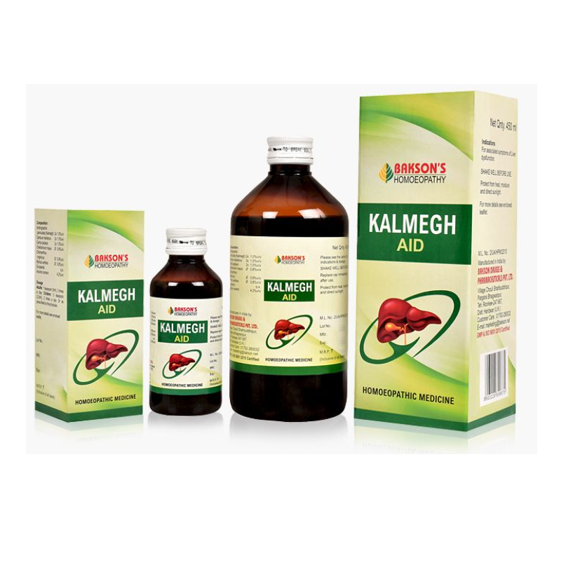 Bakson Kalmegh Aid homeopathy syrup, sluggish liver, loss of appetite