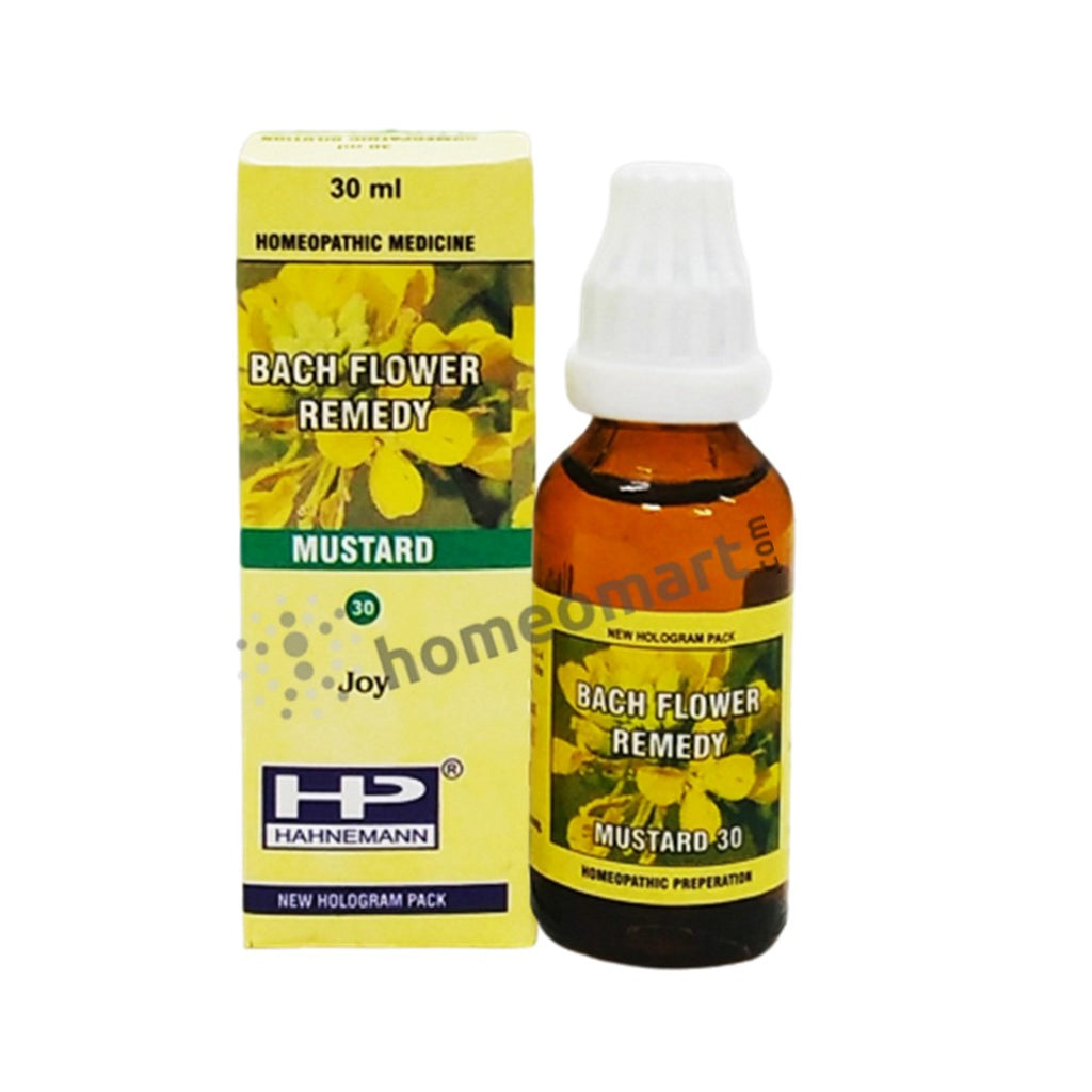 Bach flower remedy Mustard for depression, deep gloom for no reason