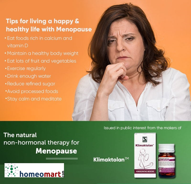 menopause tips and homeopathic treatment, night-sweats, mood-swings, non-hormonal, tablets, specialty-formulation