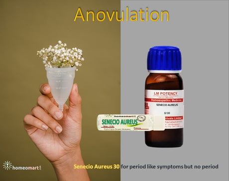 homeopathy remedy for period like symptoms but no period 