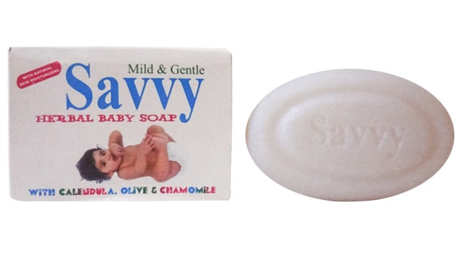 Savvy Herbal Baby Soap with Calendula, Olive and Chamomile (for delicate skin)