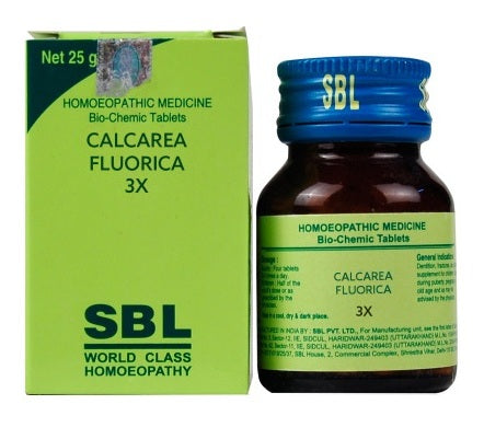 SBL Biochemic Tablet Calcarea Fluorica 3x, 6x, 12x, 30x, 200x varicose veins, hemorrhoids, hard stony glands