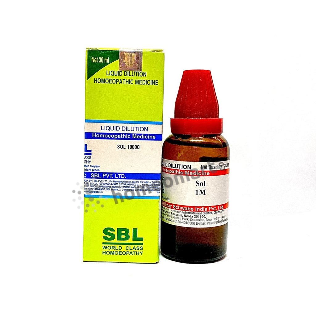 Sol (Sunlight) Homeopathy Dilution 6c, 30c, 200c, 1M