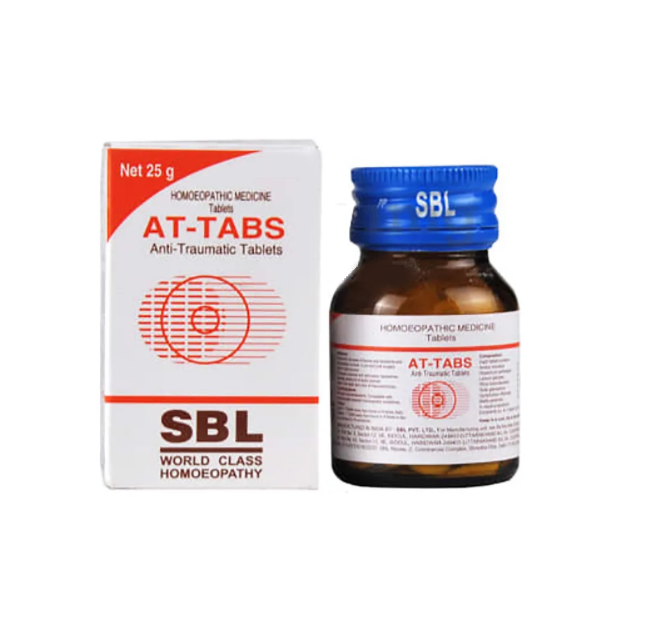SBL AT-Tabs, Anti-Trauma Tablets, homeopathy for Injury, Accidents, Post Surgery 