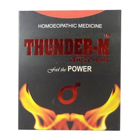Bhargava Thunder-M Tablets, natural stamina tablets for men, homeopathy for male weakness and fatigue, tablets for male performance support, herbal stamina booster tablets men,