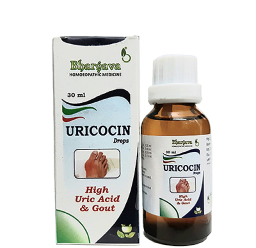 Bhargava Uricocin homeopathic Drops, pain & swelling in joints
