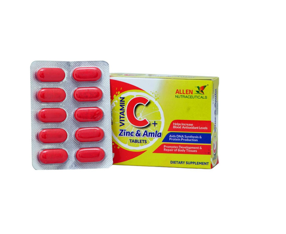 Allen Vitamin C Tablets with Zinc, Amla, Antioxidant
